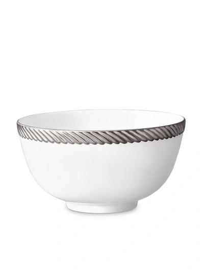 L'objet Corde Porcelain Cereal Bowl In Platinum