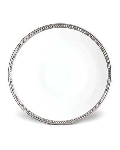 L'objet Soie Tressee Dessert Plate In Platinum