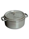 Staub Round Cocotte, 13.25 Quart In Graphite Grey