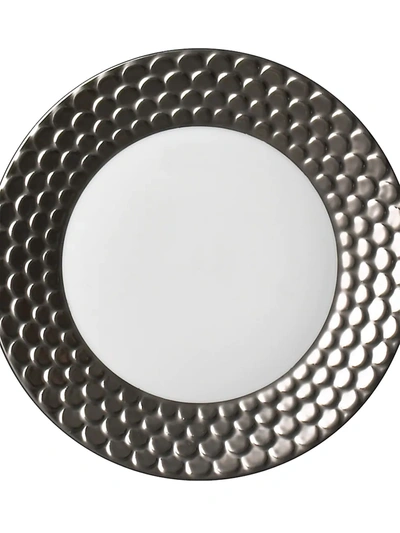 L'objet Aegean Platinum Bread Plate In White/platinum