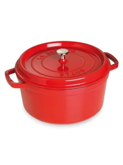 Staub 7-quart Round Cocotte In Cherry