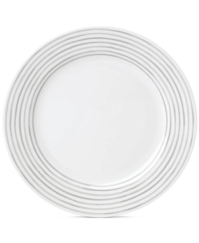Kate Spade New York Charlotte Street East Grey Collection Dinner Plate In White