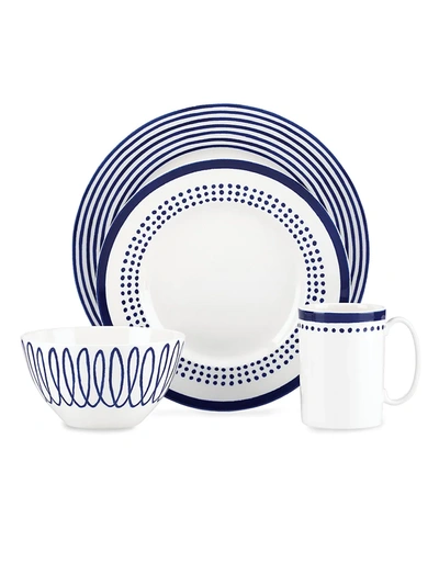 Kate Spade 4-piece Charlotte Street North Place Setting Set In Navy East