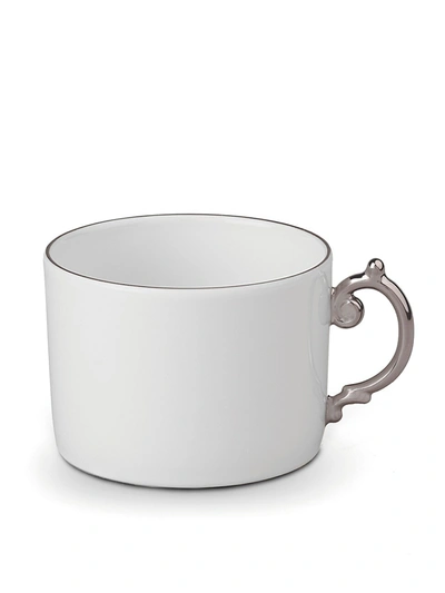 L'objet Aegean Platinum And Porcelain Teacup In White/platinum