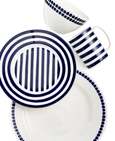 Kate Spade New York Charlotte Street North 4 Piece Place Setting In White/blue
