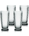 Villeroy & Boch Boston Highball Glasses, 13.5oz. Set Of 4 In Smoke Gray