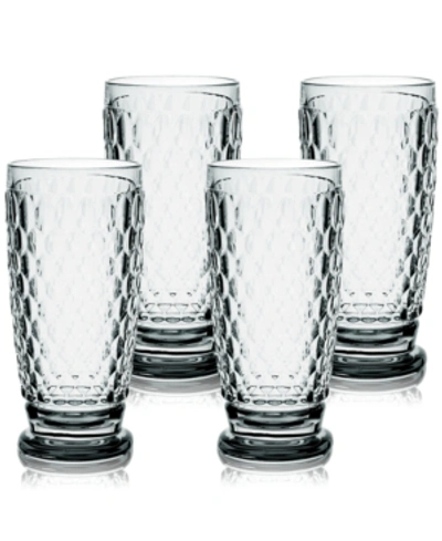 Villeroy & Boch Boston Highball Glasses, 13.5oz. Set Of 4 In Smoke Gray