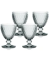 Villeroy & Boch Boston Claret Glass, Set Of 4 In Smoke Gray