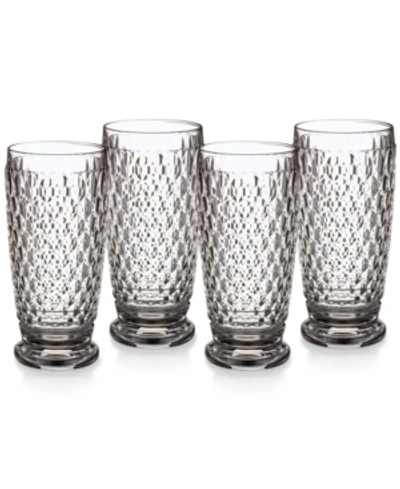 Villeroy & Boch Boston Colored Highball Glasses (set Of 4) In Clear