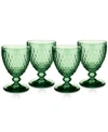 Villeroy & Boch Boston Claret Glass, Green, Set Of 4