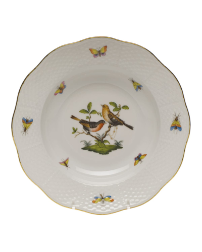Herend Rothschild Bird Rimmed Soup Bowl, Motif #9 In Multi-color