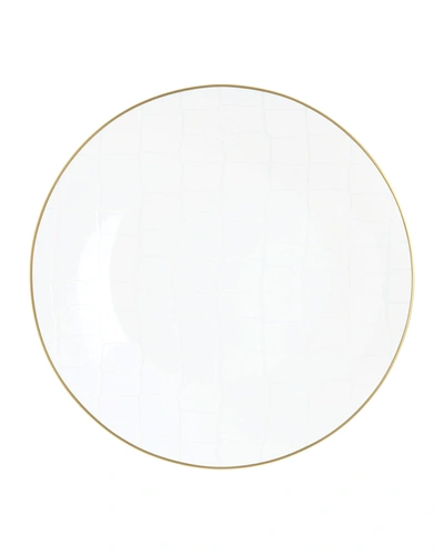 Prouna Alligator Dinner Plate In White