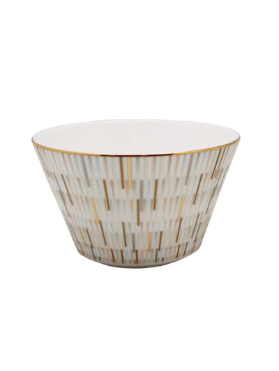 Prouna Luminous Bone China Fruit And Dessert Bowl In Gold