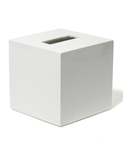 Jonathan Adler Lacquer Tissue Box Cover In White
