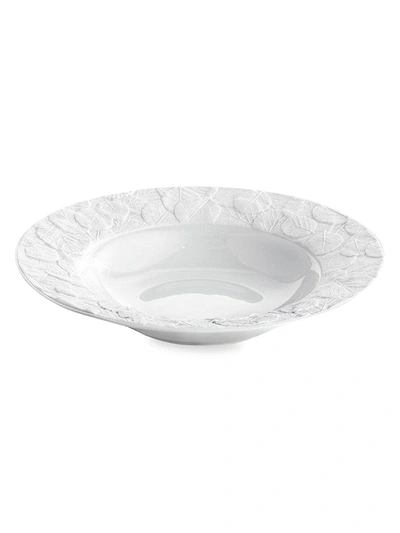 Michael Aram Forest Leaf Rimmed Bowl In White