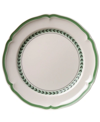 Villeroy & Boch French Garden Green Lines Rim Soup Plate In White
