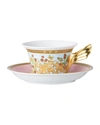 Versace Butterfly Garden Tea Cup & Saucer In Multi
