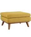 Modway Engage Upholstered Fabric Ottoman In Citrus