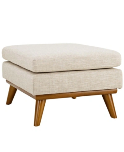 Modway Engage Upholstered Fabric Ottoman In Beige