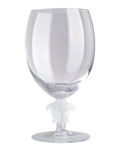 Versace Medusa Lumiere Short Stem Red Wine Glass In Clear