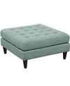 Modway Empress Upholstered Fabric Large Ottoman In Laguna