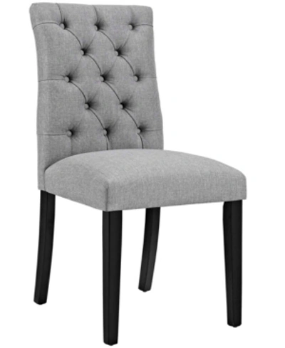 Modway Duchess Fabric Dining Chair In Light Gray
