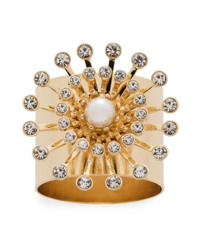 Joanna Buchanan Pearl Star Napkin Rings, Set Of 2 In Gold
