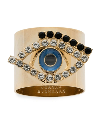 Joanna Buchanan Evil Eye Napkin Rings 2-piece Set In Gold