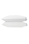 Matouk India Set Of 2 350 Thread Count Cotton Pillowcases In Driftwood