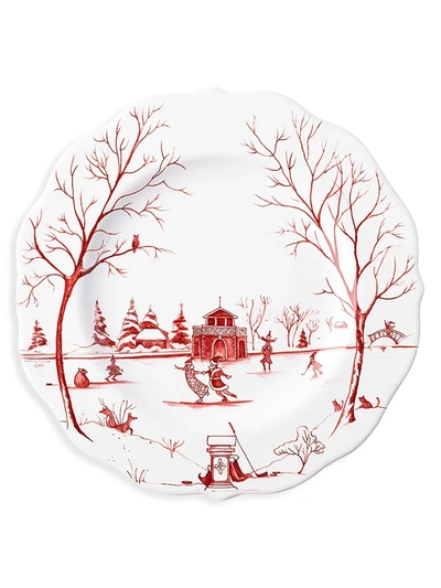 Juliska Country Estate Winter Frolic Ruby The Claus Christmas Day Dessert Salad Plate In No Color