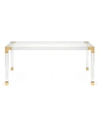 Jonathan Adler Jacques Dining Table In Acrylic/brass