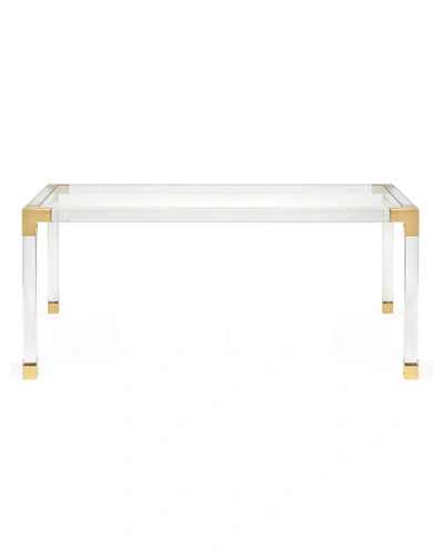 Jonathan Adler Jacques Dining Table In Acrylic/brass