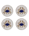 Joanna Buchanan Crab 4-piece Coaster Set In White