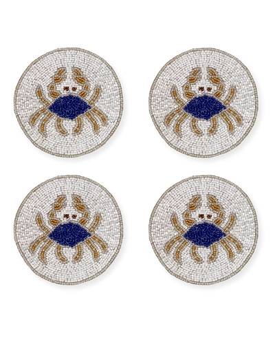 Joanna Buchanan Crab 4-piece Coaster Set In White