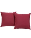 Modway Convene Two Piece Outdoor Patio Pillow Set In Red