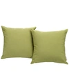 Modway Convene Two-piece Outdoor Patio Pillow Set In Peridot
