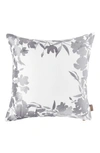 Ted Baker Floral Frame Decorative Pillow, 18 X 18 In Gray