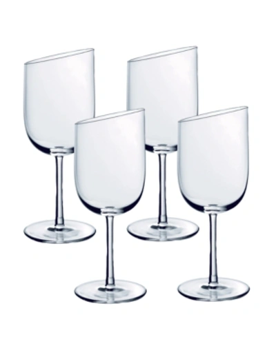 Villeroy & Boch New Moon White Wine Glasses, Set Of 4 In Clear