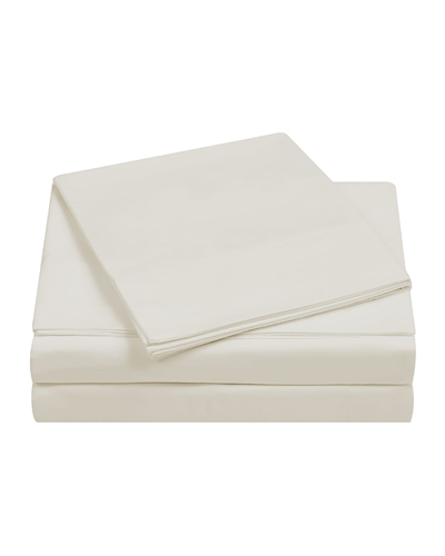 Charisma 3-piece 400-thread Count Percale Twin Sheet Set, Illusion Blue In Vanilla Ice