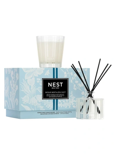 Nest Fragrances Ocean Mist & Sea Salt Petite Candle & Diffuser Set