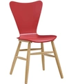 Modway Cascade Wood Dining Chair In Red