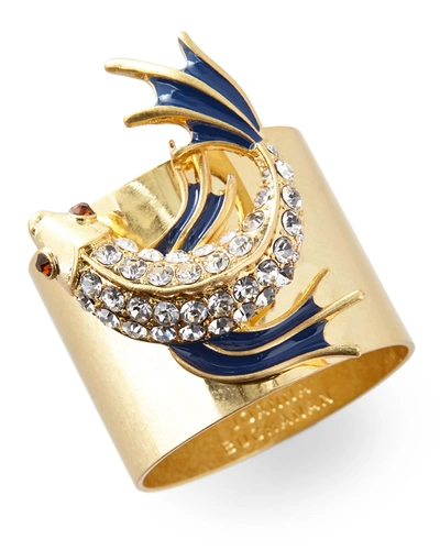 Joanna Buchanan Koi Fish Napkin Rings, Set Of 2 In Gold