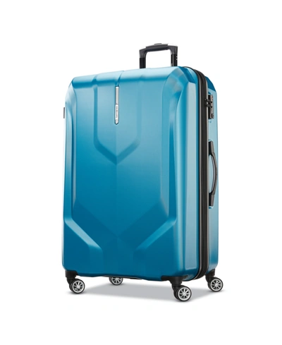 Samsonite Opto Pc Dlx Large Expandable Spinner Suitcase In Deep Turquoise