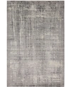 Sunbrella Modern Sm-01 Gray/onyx 8' X 10' Area Rug In Silver