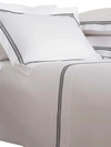 Frette Triplo Popeline 250 Thread Count 4-piece Sheet Set In White Black