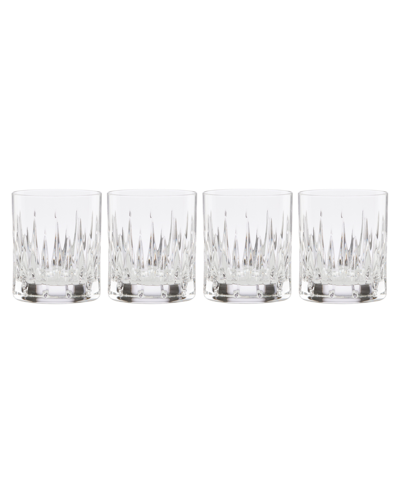 Reed & Barton Soho 4-piece Whiskey Glass Set In Clear And No Color