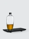 Nude Glass Malt Whiskey Bottle Tall With Wooden Tray