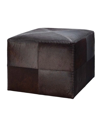 Jamie Young Ottoman In Dark Brown