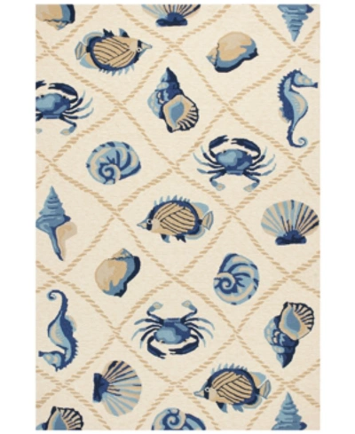 Kas Harbor Seaside 7'6" X 9'6" Indoor/outdoor Area Rug In Tan/beige