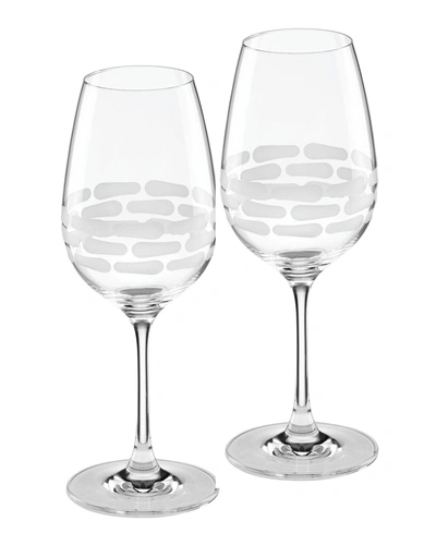 Michael Wainwright Truro Clear 2-piece White Wine Glass Set In Clear/white